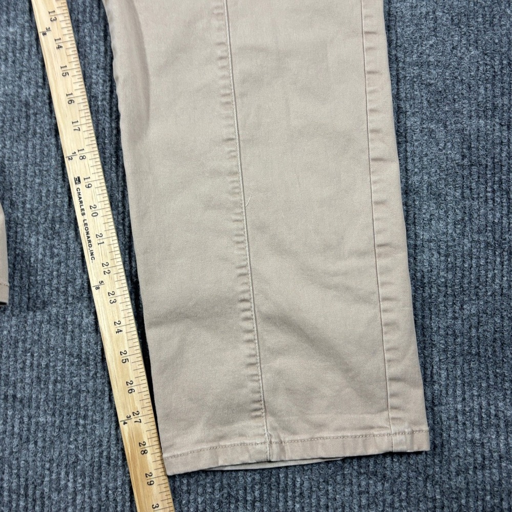 Lee Modern Series Straight Fit Pants Women 22W Tan Khaki Utility Zipper Pockets - Picture 9 of 14